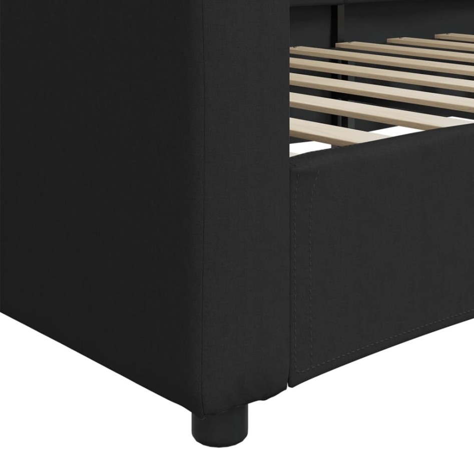 Sofá cama sin colchón tela negro 100x200