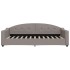 Sofá cama sin colchón tela taupe 90x200