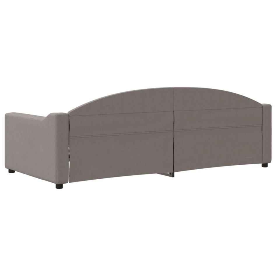 Sofá cama sin colchón tela taupe 90x200