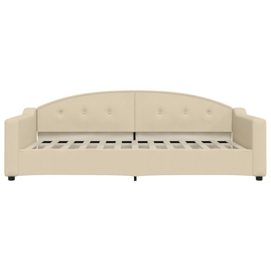 Sofá cama sin colchón tela crema 100x200