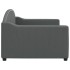 Sofá cama sin colchón tela gris oscuro 90x200
