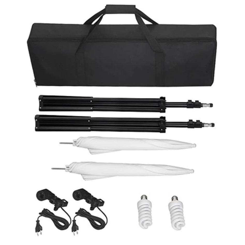 Kit de estudio fotográfico telón verde croma 600x300 y