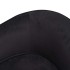 Sofá para perros felpa y cuero sintético negro 69x49x40