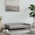 Cama para perros de terciopelo gris claro 100x50x21