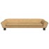 Cama para perros de terciopelo marrón 100x50x21