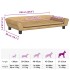 Cama para perros de terciopelo marrón 100x50x21