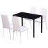Conjunto de mesa de comedor 5 piezas blanco y