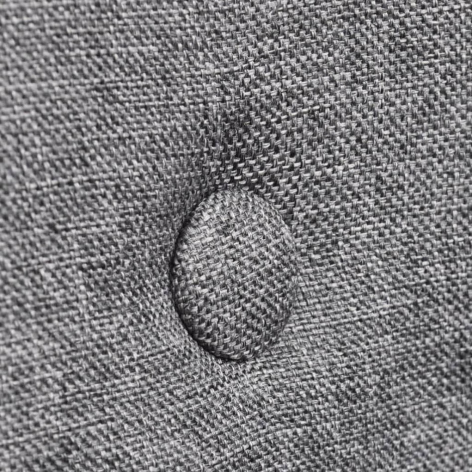 Sillas de comedor 4 uds tela gris claro y madera maciza