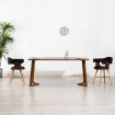 Sillas de comedor 2 uds cuero sintético y madera curvada negro