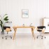 Silla de comedor giratoria madera curvada cuero sintético