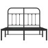 Estructura de cama con cabecero metal negro 120x200
