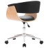 Silla de comedor giratoria madera curvada cuero sintético