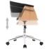 Silla de comedor giratoria madera curvada cuero sintético
