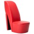 Sillón con forma de zapato de tacón cuero sintético