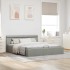 Cama hidráulica almacenaje sin colchón gris claro 160x200