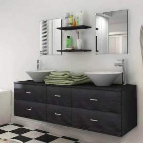 Conjunto de muebles de baño y lavabo 7 piezas