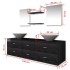 Conjunto de muebles de baño y lavabo 7 piezas