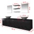 Conjunto de muebles de baño y lavabo 8 piezas