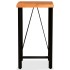 Set muebles de bar 3 pzas madera maciza acacia cuero