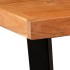 Set muebles de bar 3 pzas madera maciza acacia cuero