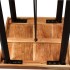 Set muebles de bar 3 pzas madera maciza acacia cuero
