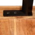 Set muebles de bar 3 pzas madera maciza acacia cuero