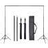 Kit estudio 3 telones fondo algodón estructura ajustable 3x6