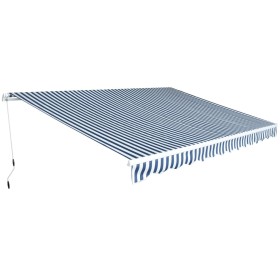 Toldo plegable de operación manual 450 cm azul y