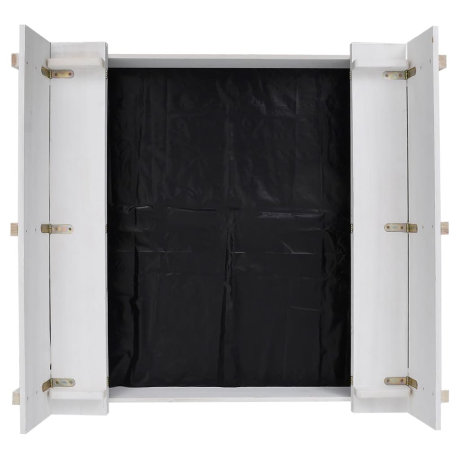 Arenero infantil de madera de abeto blanco 95x90x15