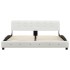 Cama y colchón viscoelástico cuero sintético blanco 160x200
