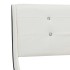 Cama y colchón viscoelástico cuero sintético blanco 160x200