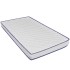 Cama y colchón viscoelástico cuero sintético blanco 160x200