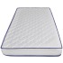 Cama y colchón viscoelástico cuero sintético blanco 160x200