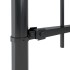 Valla de jardín con puntas de lanza acero negro 3,4x1,5