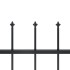Valla de jardín con puntas de lanza acero negro 3,4x1,5