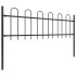 Valla de jardín con puntas de aro acero negro 13,6x0,6