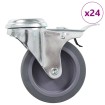 Ruedas giratorias con agujero pasador 24 unidades 75 mm