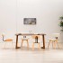 Sillas de comedor 4 uds madera curvada y cuero sintético
