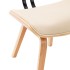Sillas de comedor 4 uds madera curvada y cuero sintético