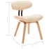 Sillas de comedor 4 uds madera curvada y cuero sintético