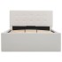 Cama canapé hidráulica cuero sintético blanco 90x200