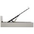 Cama canapé hidráulica cuero sintético blanco 90x200