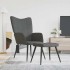 Sillón de relax con taburete tela gris