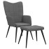 Sillón de relax con taburete tela gris