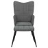 Sillón de relax con taburete tela gris
