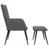 Sillón de relax con taburete tela gris