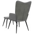 Sillón de relax con taburete tela gris