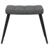 Sillón de relax con taburete tela gris