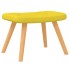 Silla mecedora con reposapiés tela amarillo