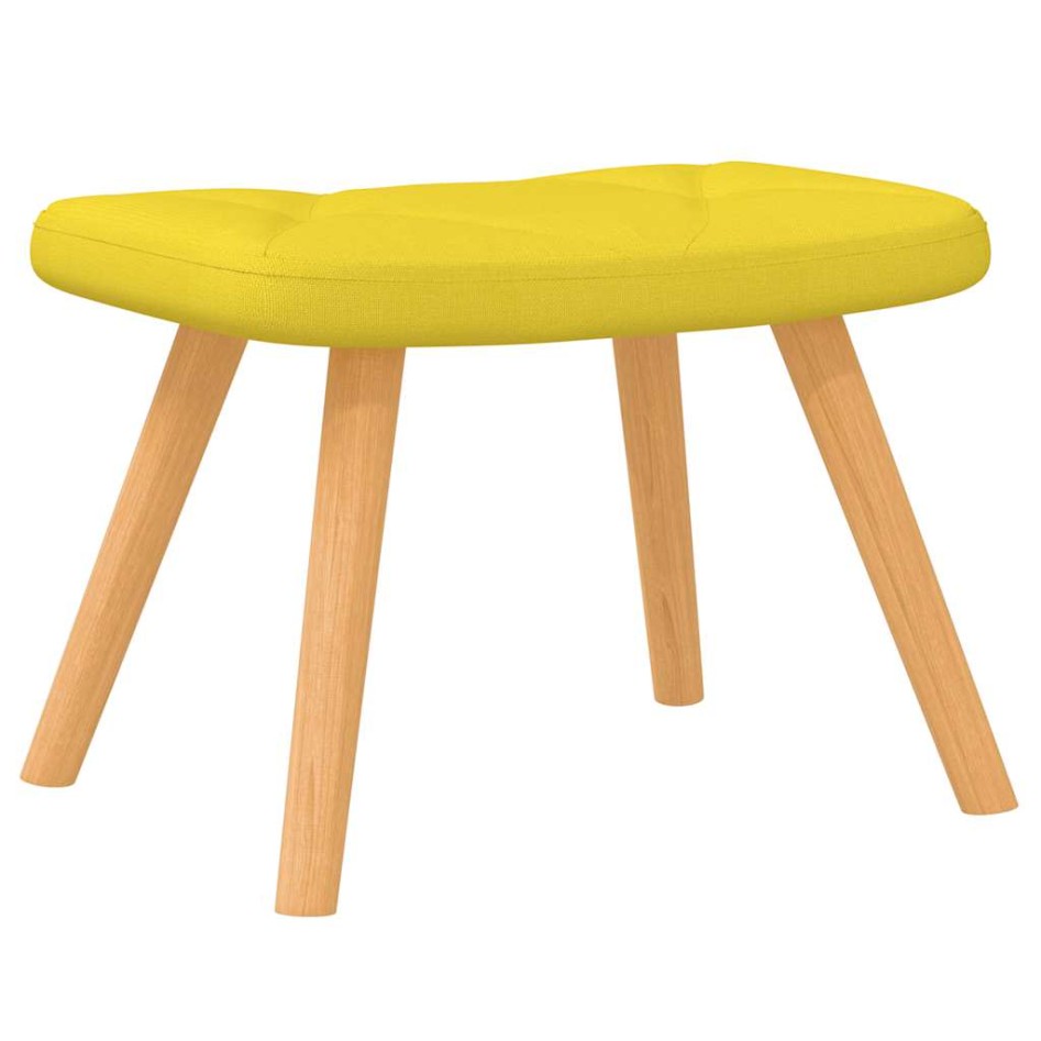 Silla mecedora con reposapiés tela amarillo